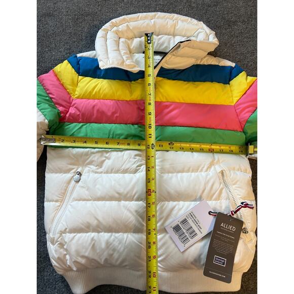 NWT Perfect Moment Womens Snow White Rainbow Queenie Goose Down Jacket Size L - Picture 12 of 16